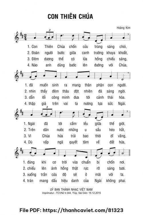 Con Thiên Chúa - Lm. Hoàng Kim - trang 1