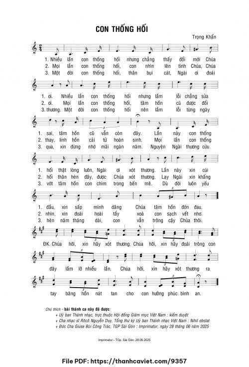 Con thống hối - Lm. Trọng Khẩn - trang 1