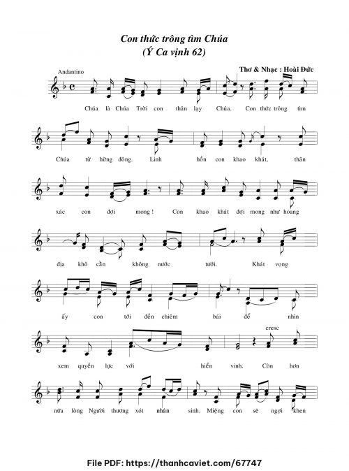 Con thức trông tìm Chúa - Lm. Hoài Đức - trang 1