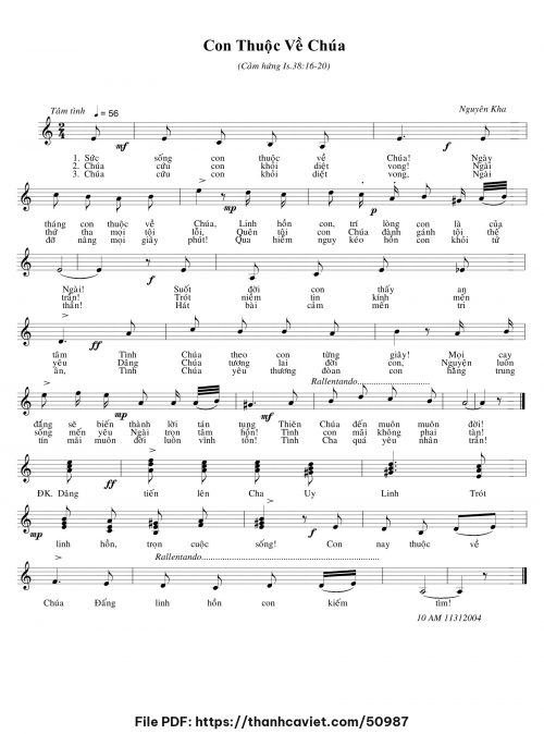 Con thuộc về Chúa - Nguyên Kha - trang 1