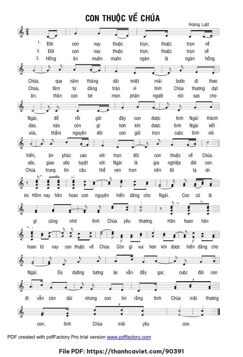 Con thuộc về Chúa - Lm. Thái Nguyên - trang 1