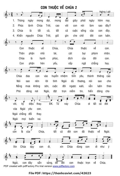 Con thuộc về Chúa 2 - Lm. Hoàng Luật - trang 1