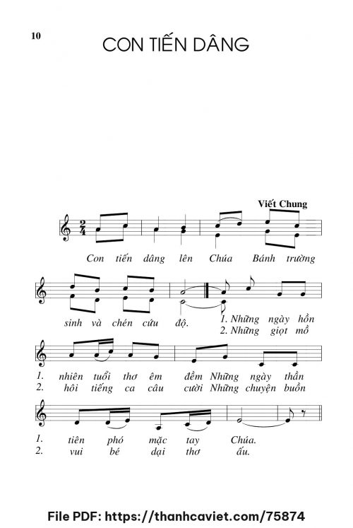 Con tiến dâng - Viết Chung - trang 1