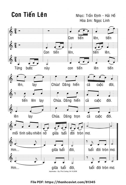 Con tiến lên - Trần Định - Hải Hồ - Ngọc Linh - trang 1