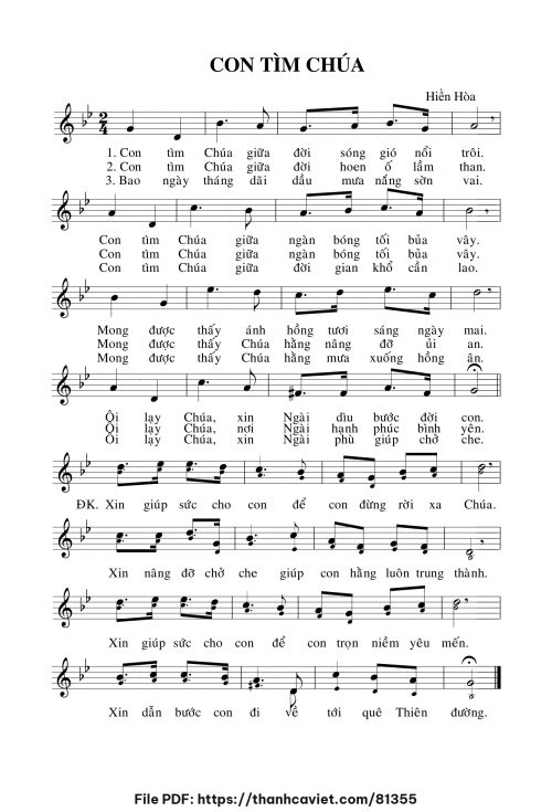 Con tìm Chúa - Sr. Hiền Hòa - trang 1