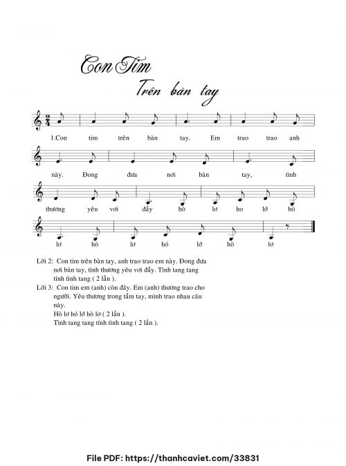 Con tim trên bàn tay - Chưa biết - trang 1