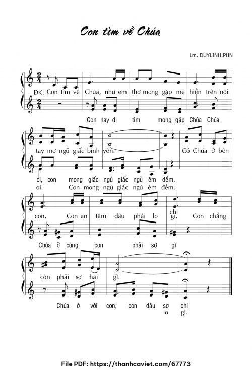 Con tìm về Chúa - Lm. DUYLINH.PHN - trang 1