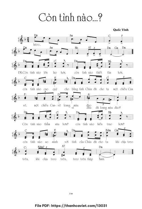 Còn tình nào - Quốc Vinh - trang 1