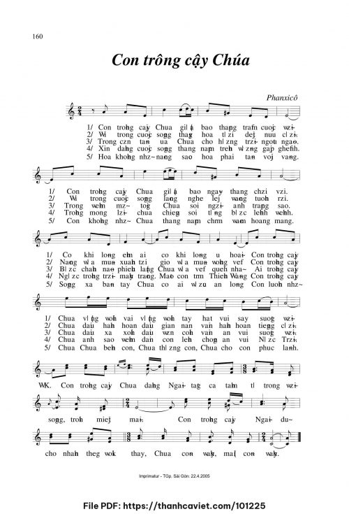 Con trông cậy Chúa - Phanxicô - trang 1
