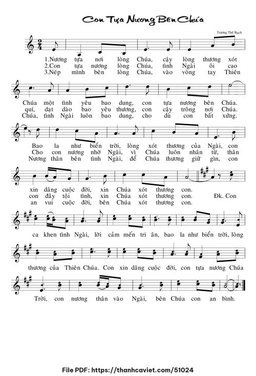 Con tựa nương bên Chúa - Trương Thế Bạch - trang 1