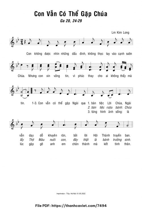 Con vẫn có thể gặp Chúa - Lm. Kim Long - trang 1