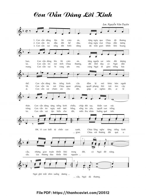 Con vẫn dâng lời kinh - Lm. Nguyễn Văn Tuyên - trang 1