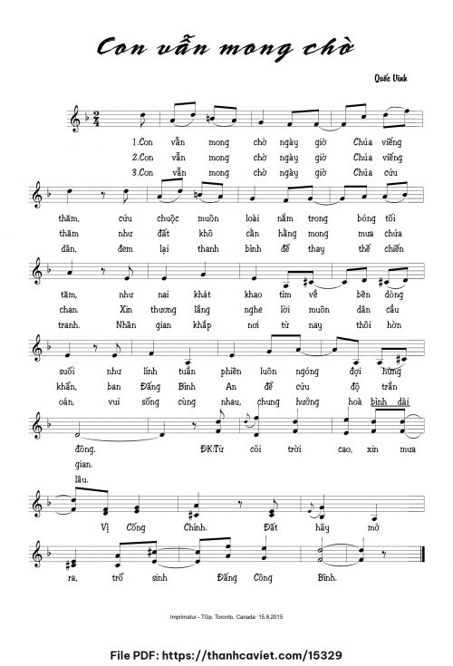 Con vẫn mong chờ - Quốc Vinh - trang 1