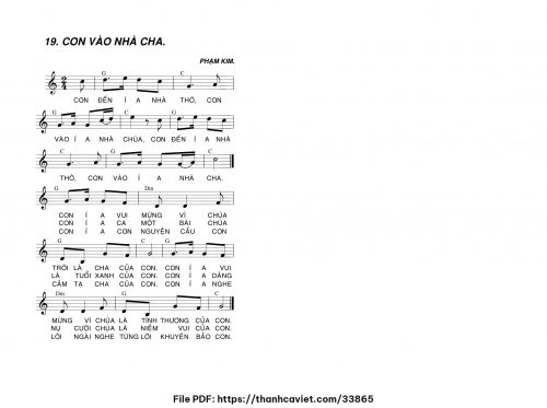 Con vào nhà Chúa - Phạm Kim - trang 1