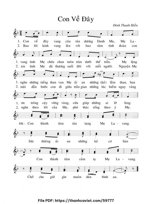 Con về đây - Đinh Thanh Hiền - trang 1
