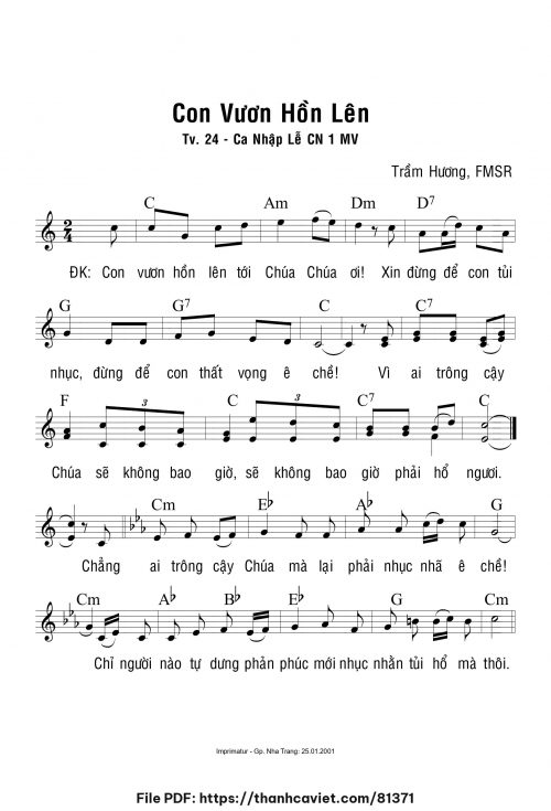 Con vươn hồn lên - Sr. Trầm Hương - trang 1