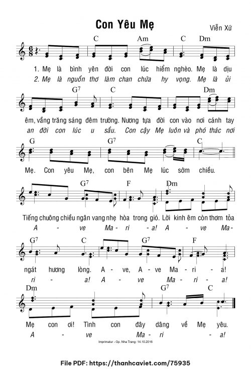 Con yêu Mẹ - Viễn Xứ - trang 1