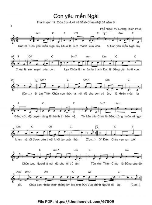 Con yêu mến Ngài - Vũ Lương Thiên Phúc - trang 1