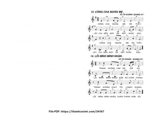 Công cha nghĩa mẹ - Lm. Quang Uy - trang 1