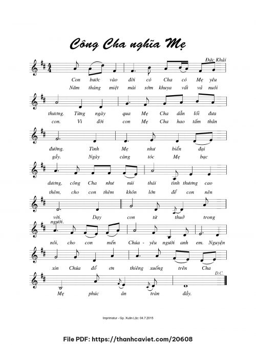 Công cha nghĩa mẹ - Đức Khải - trang 1
