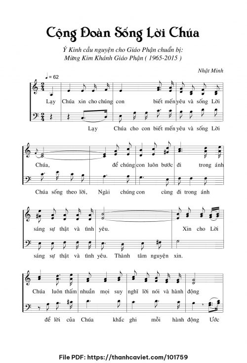 Cộng đoàn sống Lời Chúa - Nhật Minh - trang 1