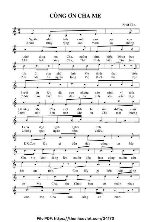 Công ơn cha mẹ - Nhật Tân - trang 1