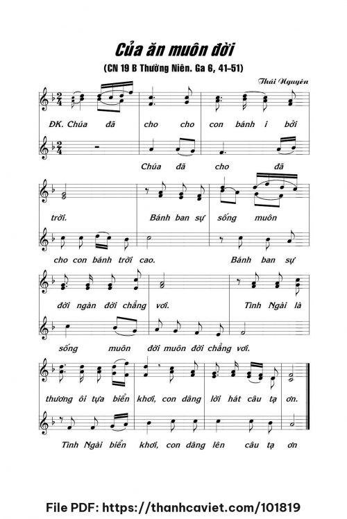 Của ăn muôn đời - Lm. Thái Nguyên - trang 1