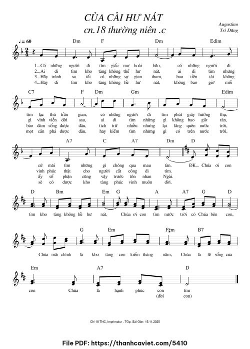 Của cải hư nát - Augustino Trí Dũng - trang 1