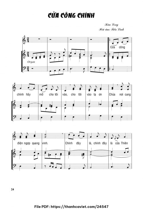 Cửa công chính - Tiến Linh - trang 1