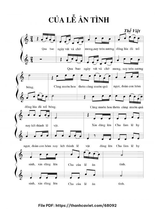 Của lễ ân tình - Thế Việt - trang 1