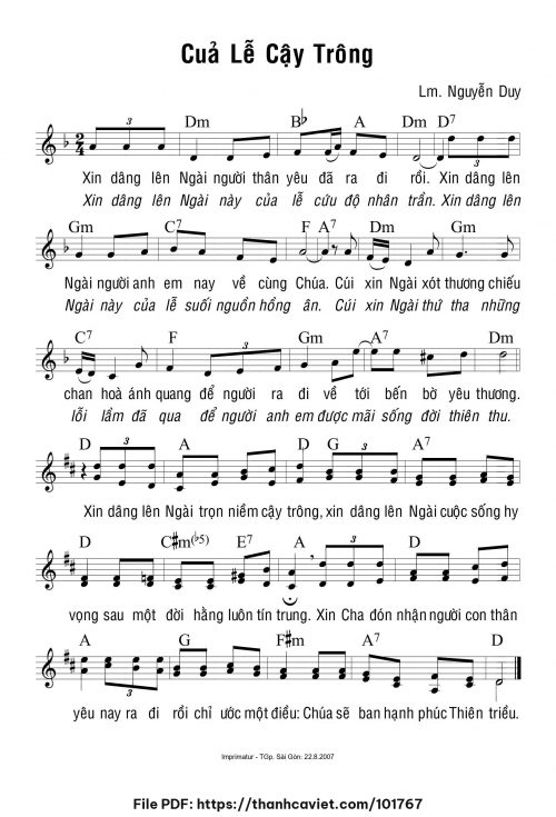 Của lễ cậy trông - Lm. Nguyễn Duy - trang 1