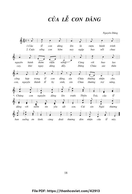 Của lễ con dâng - Nguyên Dũng - trang 1