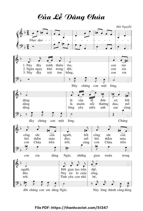 Của lễ dâng Chúa - Hải Nguyễn - trang 1