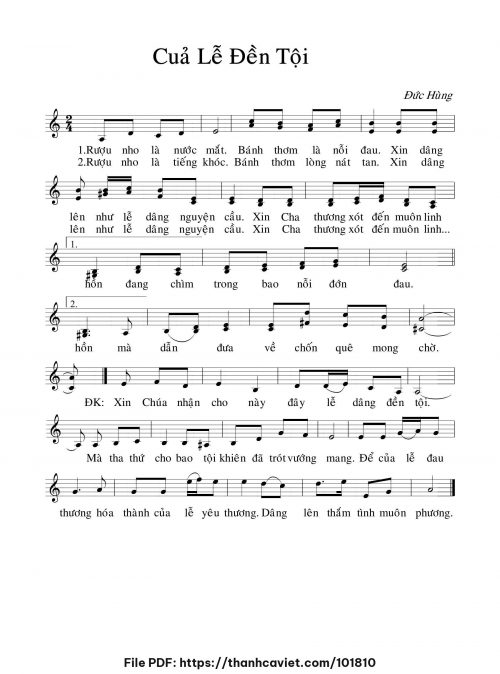 Của lễ đền tội - Đức Hùng - trang 1