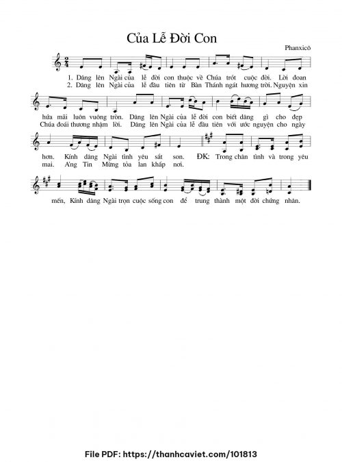 Của lễ đời con - Phanxicô - trang 1