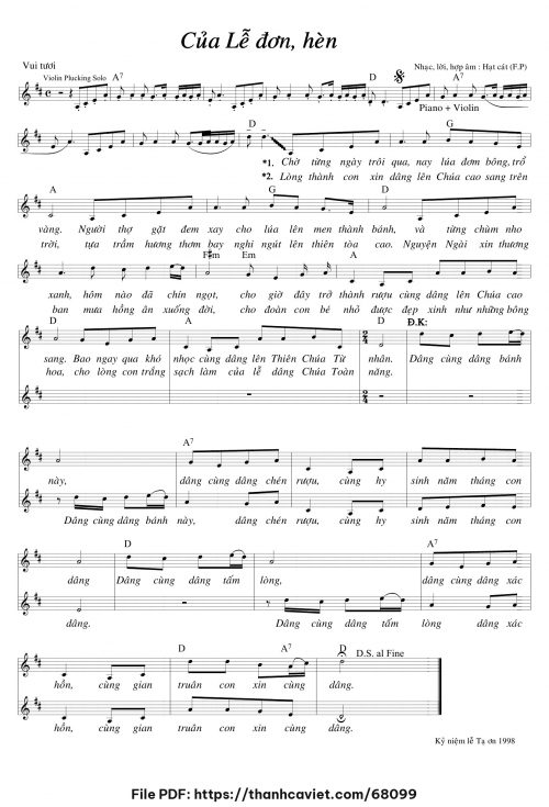 Của lễ đớn hèn - Hạt Cát - trang 1