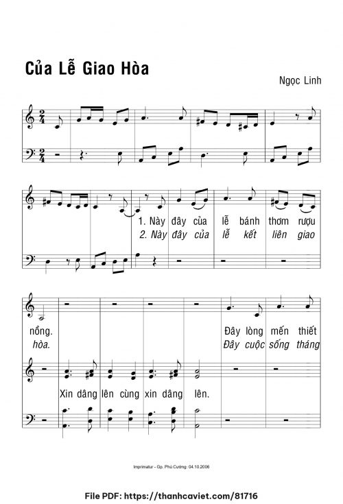 Của lễ giao hoà - Ngọc Linh - trang 1