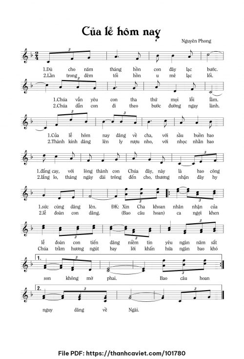 Của lễ hôm nay - Nguyên Phong - trang 1