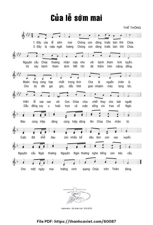 Của lễ sớm mai - Thế Thông - trang 1