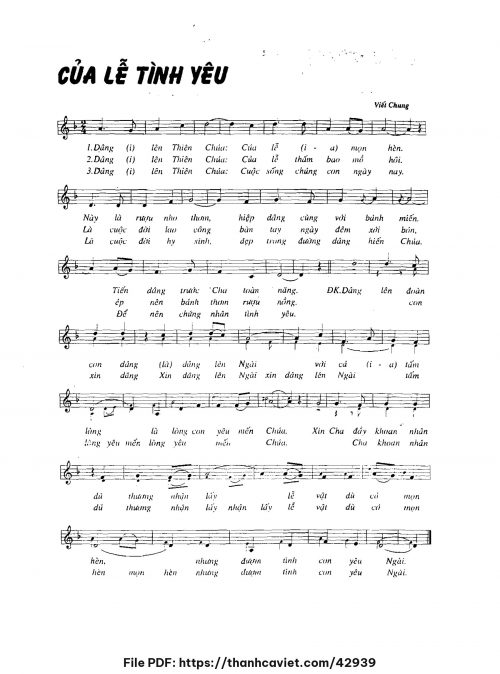 Của lễ tình yêu - Viết Chung - trang 1