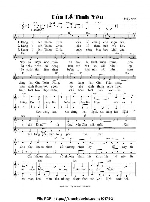Của lễ tình yêu - Hiếu Anh - trang 1