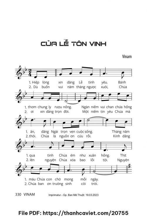 Của lễ tôn vinh - Vinam - trang 1