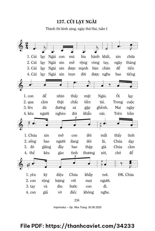 Cúi lạy Ngài [Phục Sinh 5C] – - Lm. Mi Trầm - trang 1