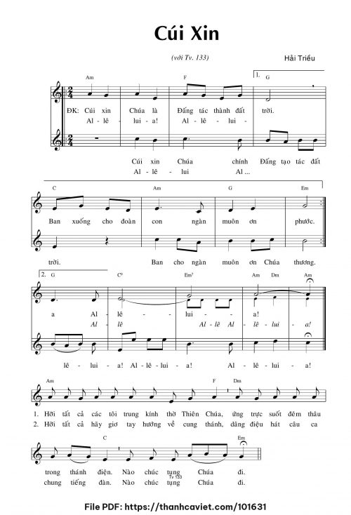 Cúi xin - Hải Triều - trang 1