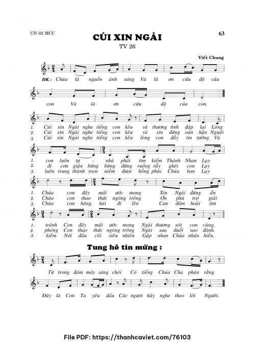 Cúi xin Ngài - Viết Chung - trang 1