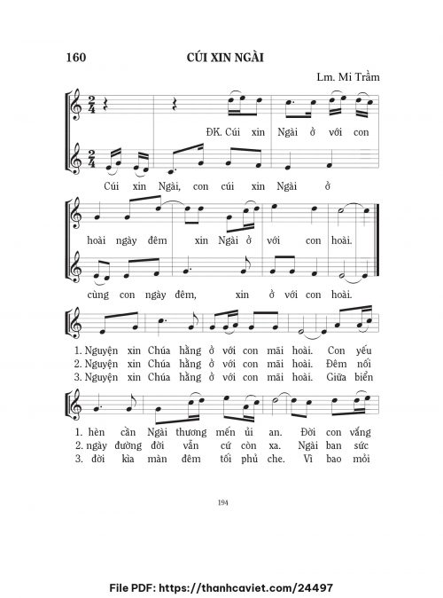 Cúi xin Ngài - Lm. Mi Trầm - trang 1