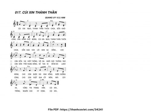 Cúi xin Thánh Thần - Lm. Quang Uy - trang 1
