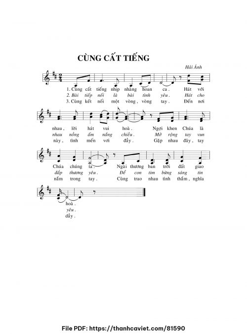 Cùng cất tiếng - Hải Ánh - trang 1