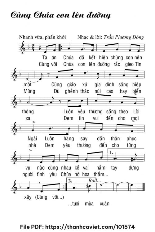 Cùng Chúa con lên đường - Trần Phương Đông - trang 1
