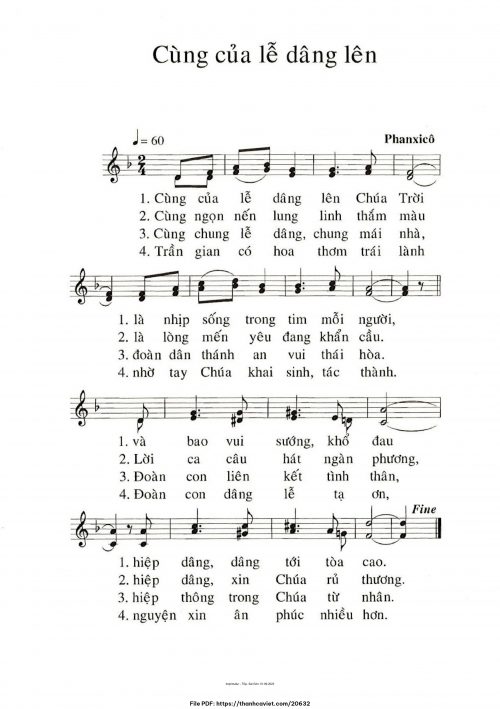 Cùng của lễ dâng lên - Phanxicô - trang 1